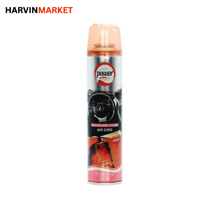 اسپری پولیش داشبورد خودرو پاور مدل hermes terre