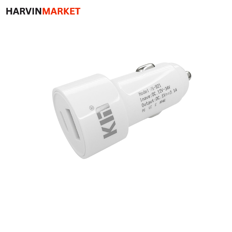 شارژر فندکی فست شارژ مدل K-C21 دو پورت