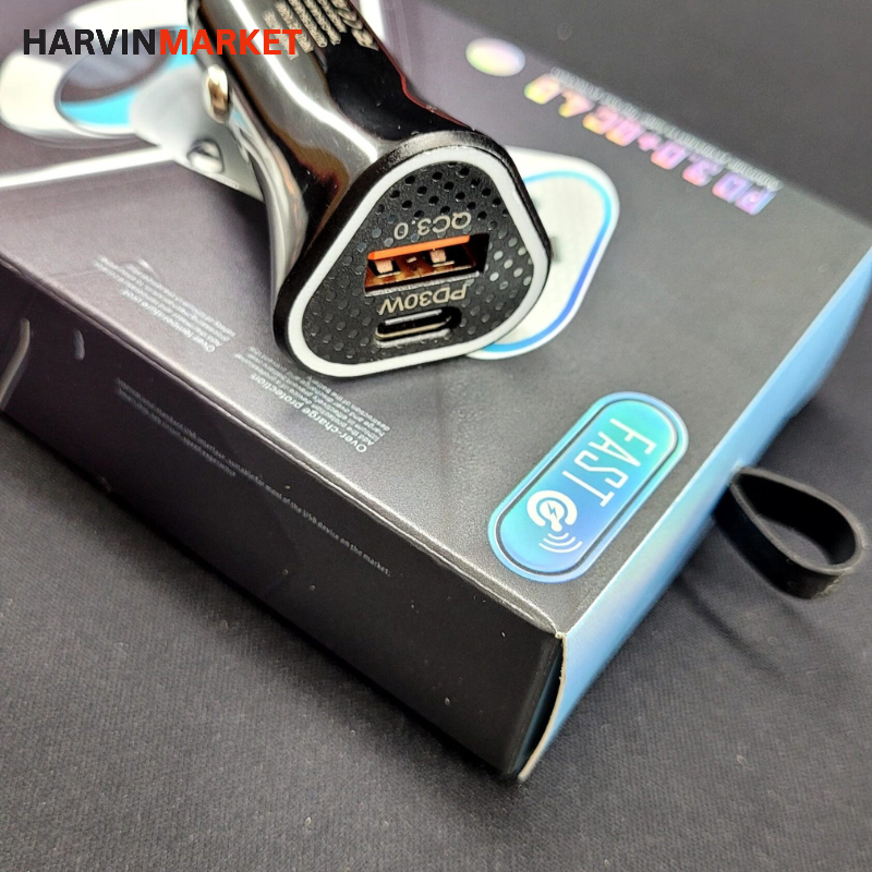 شارژر فندکی فست شارژ مدل WKN_705 دو پورت