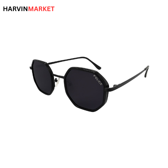 عینک آفتابی هشت ظلعی برند POLICE پلاریزه مدل 00012