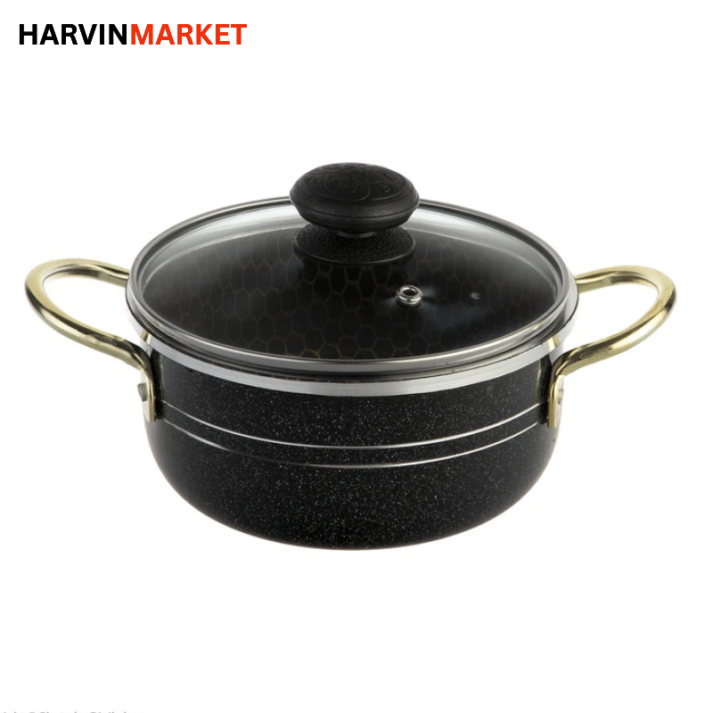 ست قابلمه نچسب 7 پارچه مشکی مات