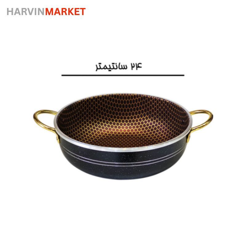 سرویس تابه 3 پارچه پرتو کف زنبوری نچسب کالا مدل زنبوری کد 840