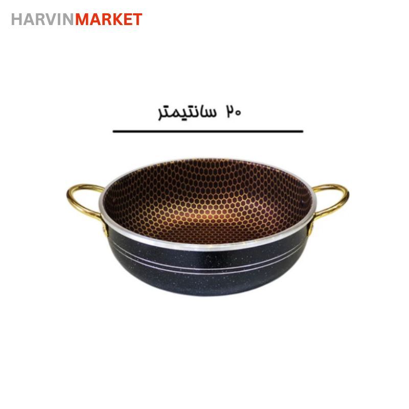 سرویس تابه 3 پارچه پرتو کف زنبوری نچسب کالا مدل زنبوری کد 840