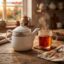 قوری چینی (Teapot) سفید لعاب دار مدل 0035 برند چینی پارس