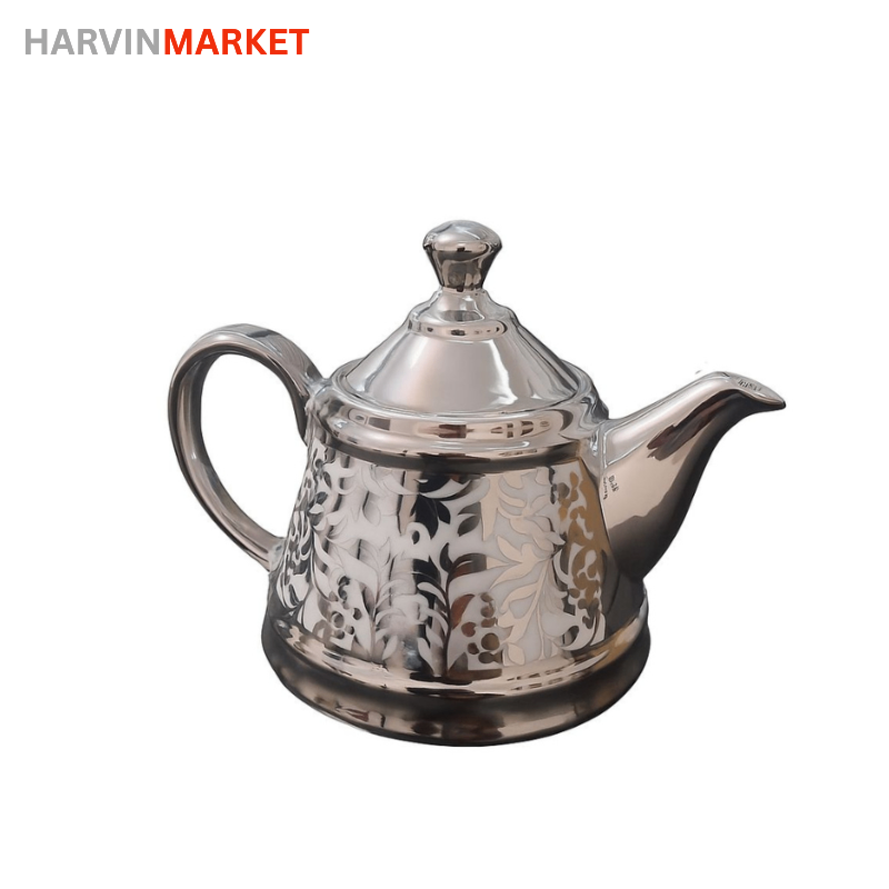 قوری چینی آبکاری شده مدل 0036