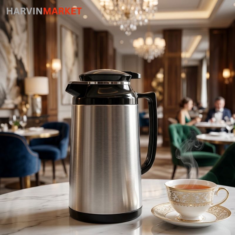 فلاسک استیل وکیوم (Vacuum Jug) از برند 1 لیتری NOBELL Kitchenware مدل 012-1