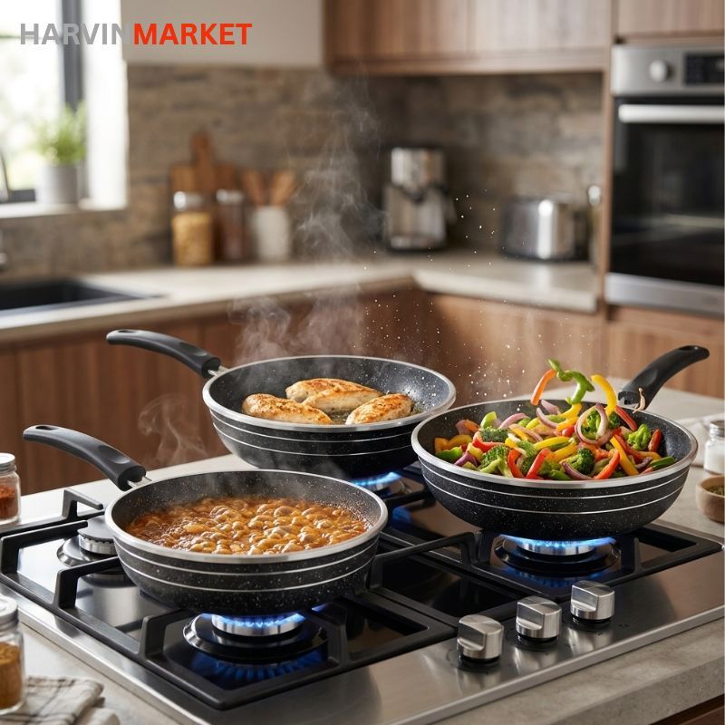 سرویس تابه 3 پارچه جهان پرتو مدل HM-840
