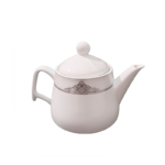 قوری چینی (Teapot) سفید لعاب دار مدل 0035 برند چینی پارس