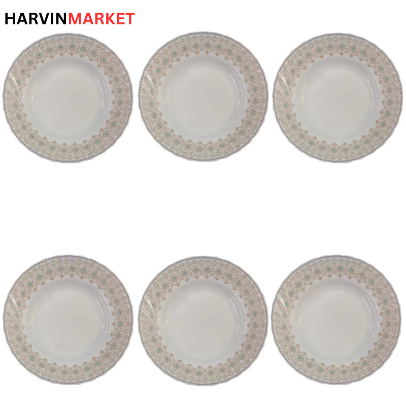 بشقاب خورشت خوری پارس اپال مدل تمام آنیتا بسته 6 عددی