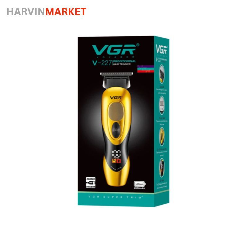 ماشین اصلاح موی سر و صورت شارژی وی جی ار مدل V-227