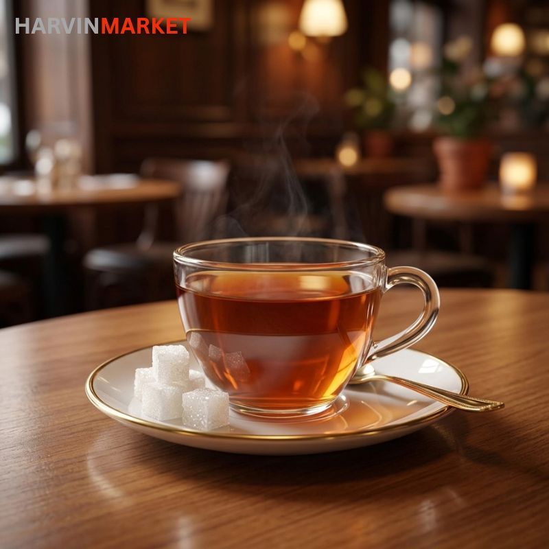 نعلبکی صنایع چینی تقدیس مدل لب طلائی مجموعه 6 عددی