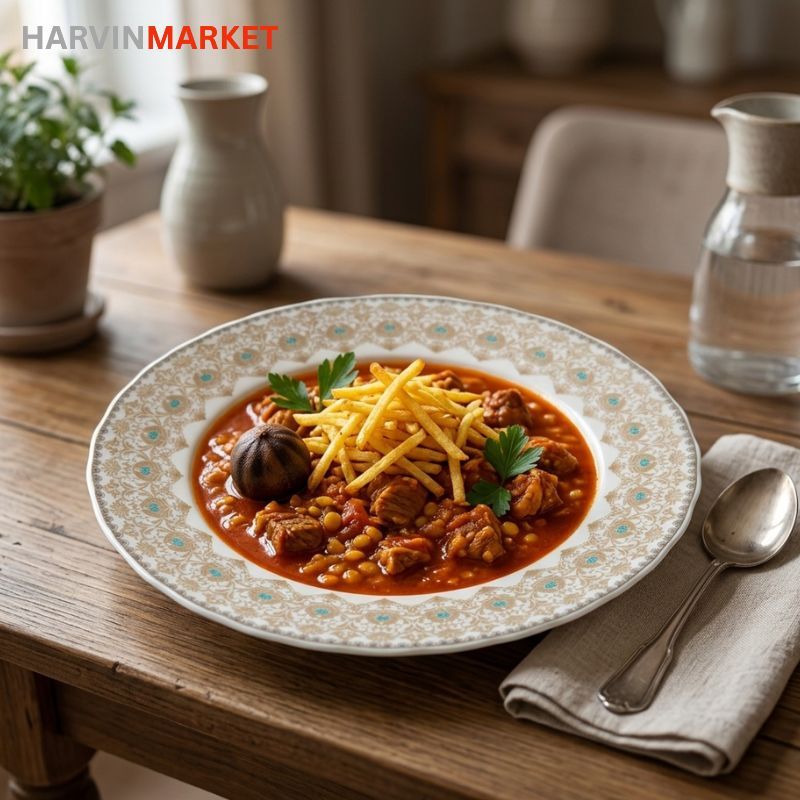 بشقاب خورشت خوری پارس اپال مدل تمام آنیتا بسته 6 عددی