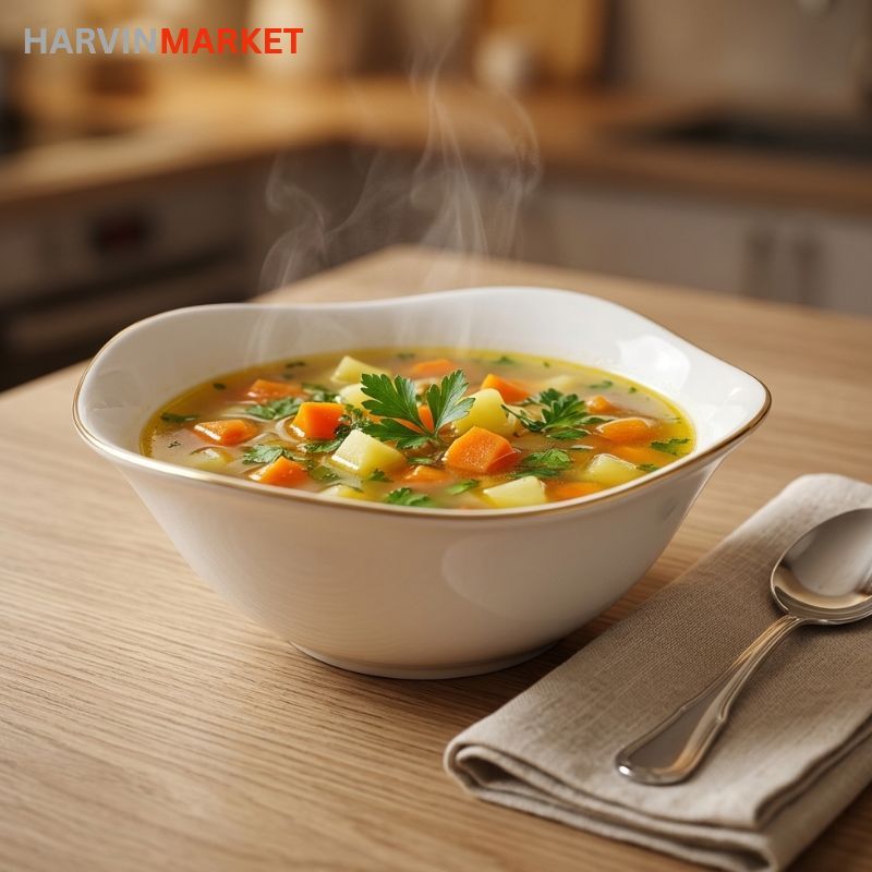 کاسه چینی دور طلائی بسته 6 عددی