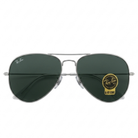عینک آفتابی مردانه ری‌بن (Ray-Ban) مدل خلبانی – فریم نقره ای و لنز G-15 دودی