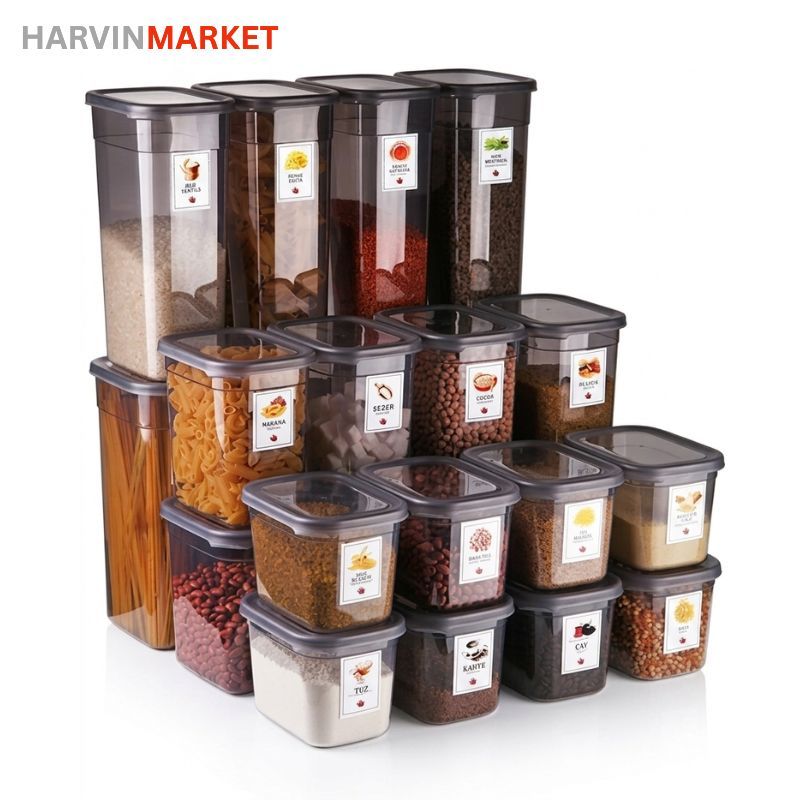 ظروف نگهداری حبوبات ۲۴ تکه Kitchen Life کد 08496