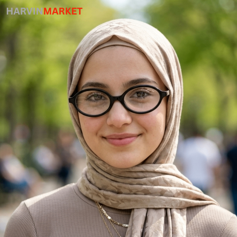عینک طبی زنانه و مردانه مشکی مدل بیضی کلاسیک