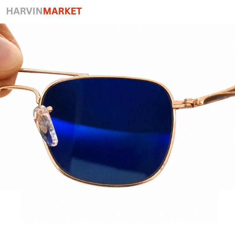 عینک آفتابی خلبانی مردانه طلایی AO - لنز مشکی Diamond Hard