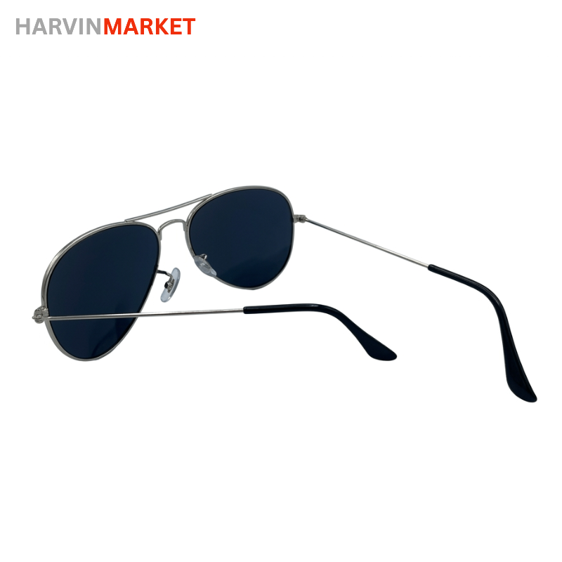 عینک آفتابی مردانه ری‌بن (Ray-Ban) مدل خلبانی – فریم نقره ای و لنز G-15 دودی